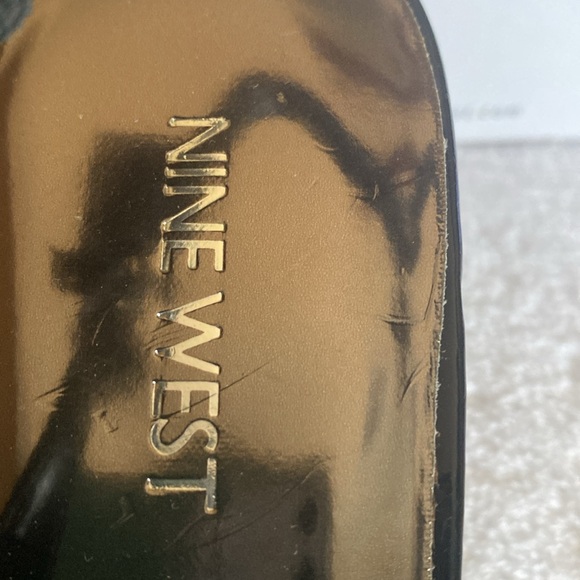 Nine West Women’s Peep Toe Heels  Size 9M Black Glitter - Picture 5 of 8